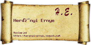 Herényi Ernye névjegykártya